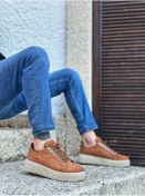 Resim BOA BA0505 Çengel Bağcıklı Taba Renk Yüksek Tabanlı Günlük Ayakkabı 