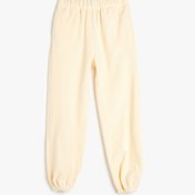 Resim Koton Basic Jogger Eşofman Altı Beli Lastikli Ekru 5wkg40096ak Ekru 