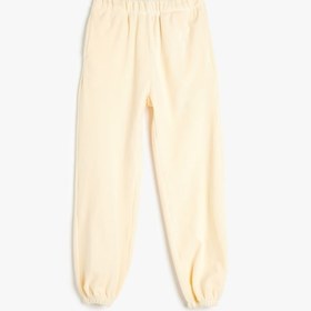 Resim Koton Basic Jogger Eşofman Altı Beli Lastikli Ekru 5wkg40096ak Ekru 