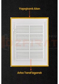 Resim Menfez Banyo, Tuvalet - Wc Havalandırma Menfezi Plastik Beyaz Ölçü Seçenekli 