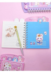Resim Tatlış Tavşan Ayraçlı A5 Not Defteri 14x18 Cm - Mavi 