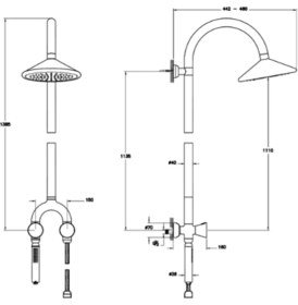Resim Artema Vitra Liquid A47219 Manyetik El Duşlu, Duş Kolonu ve Termostatik Duş Bataryası 