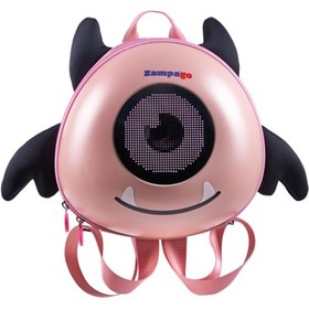 Resim Ed Ekranlı Sevimli Canavar Çocuk Sırt Çantası Işıklı Ve Akıllı Tasarım Pembe 