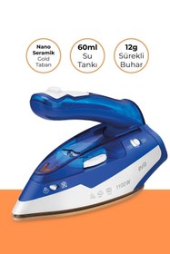 Resim GoldMaster Travel Seyahat Seti Taşıma Çantalı Erkek Bakım Seti Saç Düzleştirici Saç Kurutma Dikey Buharlı Ütü 