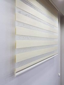 Resim BBB Düz Renk Stor Zebra Perde Sert Plastik Kasalı 120x200 Krem 