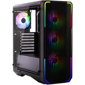 Resim BitFenix Enso Mesh TG 4ARGB E-ATX Midi Tower, Tempered Glass Yan Parça Oyun PC Tower adreslenebilir RGB arka plan aydınlatması, iyi kablo yönetimi, RGB ağ ön plaka (siyah) 