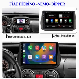 Resim Fiat Fiorino Peugeot Bipper Nemo 4GB/64GB Android Multimedya 10 Inc Hd IPS Ekran Kamera 