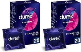 Resim Durex Extreme Geciktiricili ve Tırtıklı 20'li Prezervatif (2 paketi) 