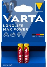 Resim Varta 4703 Longlife Max Power AAA Size 2li İnce Kalem Pil 