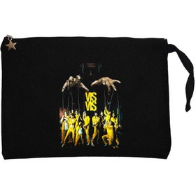 Resim Vis A Vis Siyah Clutch Astarlı Cüzdan / El Çantası - Siyah 