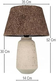 Resim Handmade Dekoratif Seramik Abajur | El Yapımı, Modern & Şık Tasarım | E27 Duy Uyumlu | A Sınıfı Enerji Verimli | Tek Ampul Başlıklı | Dayanıklı Yerli Seramik | CE Sertifikalı | HMY Handmade (BK119) 