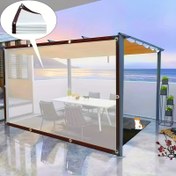 Resim One Piece, İp Dahil Çok Amaçlı Şeffaf Yağmur Örtüsü, Kolay Kurulum için Delikli Kenarlar, Evcil Hayvan Kulübeleri, Bahçeler, Pencereler, Balkonlar, Sukulentler İçin Uygun, Su Geçirmez Branda, Rüzgar ve Toz Geçirmez, Dış Mekan Kamp Malzemeleri İçin İdeal, UV Dirençli 