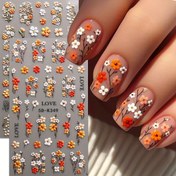 Resim 2 Adet Bahar ve Yaz Çiçekli Sarmalı 3D Kabartmalı Tırnak Stickerları, Sevimli Tasarım, Kendinden Yapışkanlı, Nakışlı Dokulu, Tek Kullanımlık, Unisex, 5D Tırnak Sanatı, Akrilik Tırnaklar, Kadınlar ve Kızlar İçin Mükemmel, Festival Hediyesi 