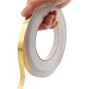 Resim Kendinden Yapışkanlı Altın Varak Bant DIY Projeleri için: 50.29 metre x 0.99 cm, PVC Malzeme, Duvar Dekorasyonu ve Grafik Sanatı için Mükemmel 