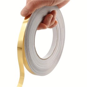 Resim Kendinden Yapışkanlı Altın Varak Bant DIY Projeleri için: 50.29 metre x 0.99 cm, PVC Malzeme, Duvar Dekorasyonu ve Grafik Sanatı için Mükemmel 