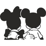 Resim habune Micky And Minnie Sticker 10 X 7 Cm 