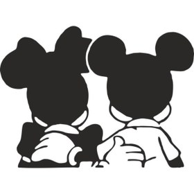 Resim habune Micky And Minnie Sticker 10 X 7 Cm 