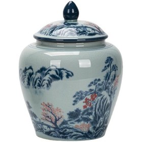 Resim Suntek Magideal Dekoratif Porselen Kavanoz Vazo Merkez Parçası Küçük 