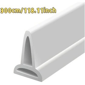 Resim Dashanshop 1 Adet 118.11 İnç Katlanır Banyo Bariyeri, Duş Ve Tuvalet Geçiş Şeridi 3m Beyaz 