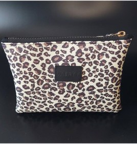 Resim Meryy Collection Clutch Çanta Suni Deri Leopar 