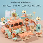 Resim Gençler için Lüks Evcil Hayvan Tıbbi Oyun Seti - Hastane ve Ambulans Modelleri ile Mini Simülasyon Kedi Doktor Oyuncak, Erkek ve Kız Çocukları için Eğitici DIY Oyuncak Seti, Gerçekçi Tıbbi Senaryolar Dahil, Renkler Değişken, Ambulans Oyuncak 