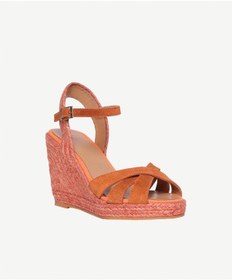 Resim Yargıcı Çapraz Bantlı Dolgu Süet Espadril 26ykay4033x 081 Turuncu 