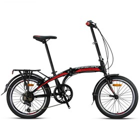 Resim Kron Fold 3.0 20 V Katlanır Bisiklet (Siyah Kırmızı Beyaz) 