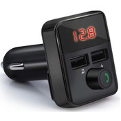 Resim Padalink Bt5.0 Fm Transmitter Araçlık Müzik Çalar, El-ücretsiz Arama, Çift Usb Şarj, Kayıpsız Ses Kalitesi, Siyah 