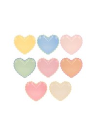 Resim Meri Meri - Pastel Renk Kalp Tabaklar 8'li 