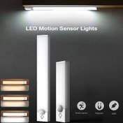 Resim NBBUFF Hareket Sensörlü LED Işıklar, Üç Seviyeli Sıcaklık, Sonsuz Karartma USB Işıklar, Şarj Edilebilir ve Ayarlanabilir, Gardırop, Yatak Odası, Merdivenler, Müzik Odası Sahne Aydınlatması, Cadılar Bayramı, Noel Hediyeleri ve Partileri için 360° Panoramik Algılama 