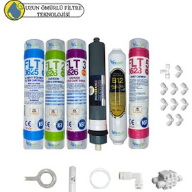 Resim Pemax Water Solutions Kapalı Kasa Su Arıtma Cihazlarına Uygun Sertifikalı 6lı Platinium Mebran Tat-B12 Alkali Set 