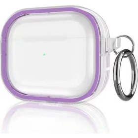 Resim Küçük Hazine Apple Airpods Pro 2 (2.nesil) Shiny Şeffaf Kılıf - Mor 