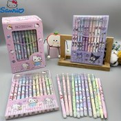Resim Sanrio Hello Kitty ve Kuromi Karakterli Jel Kalem Seti 12'li - Canlı Siyah Mürekkep 0.5mm, Yaratıcı Okul Kırtasiyesi, Ofis İmza Kalemleri, Ders Malzemeleri, Yazım, Okula Dönüş Hediye 