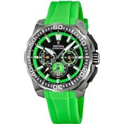 Resim Festina F20725/3 Chrono Bike Quartz Silikon Yeşil Siyah Kadran 20 Atm 46 Mm Erkek Kol Saati 