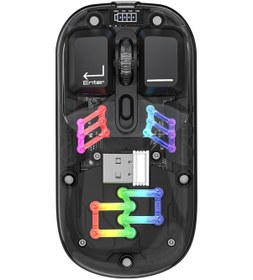 Resim Springsun H118 Şeffaf Kablosuz Çift Modlu Kablosuz Mouse 