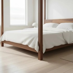 Resim Latanwood Blume Ahşap Karyola 