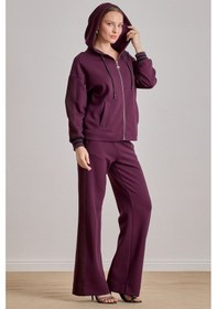 Resim Günlük Giyim Bordo Örme Eşofman Altı Bordo 