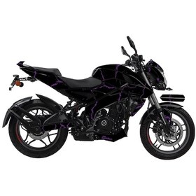 Resim Bajaj Ns200 Sticker 2014-2024 Şimşek Desen Motosiklet Kaplama Tasarımı Mor 