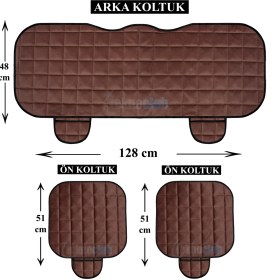 Resim Mısırlı Grup Lüx Soft Cepli Ortopedik Kadife Dokulu Şöför Koltuk Sırt Dayamalı ve Alt Minder Seti ( N0:1)-Kahve 