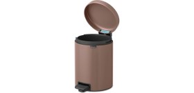 Resim Brabantia Çöp Kutusu 5 Litre Newicon Pedallı Satin Taupe 233982 