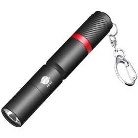 Resim Led Cep Feneri Kamp Anahtarlık Işık Flash Işık Led Siyah 