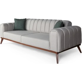 Resim Perla Sofa Velar Yataklı Kanepe Keten Krem 