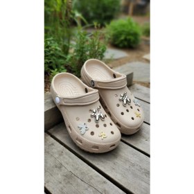 Resim Stil Shoes Kadın Cros Sabo Terlik Deniz Havuz Plaj Bahçe Terlik Burnu Kapalı Taşlı Aksesuarlı Terlik E014 