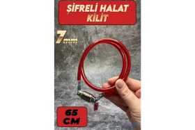 Resim Brandahome Bisiklet Şifreli Halat Kilit Güvenlik 7mm 65CM 