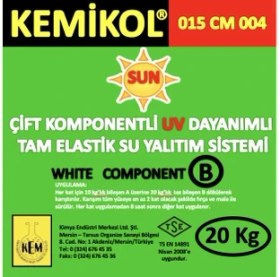 Resim Kem 015 cm 004 Çift Komponentli Uv Dayanımlı Tam Elastik Su Yalıtım Sistemi Component A+B 