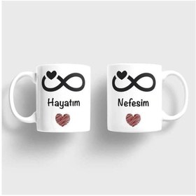 Resim Öz Kupa 2 Adet Sevgili Aşk Çift Kupa Bardak 