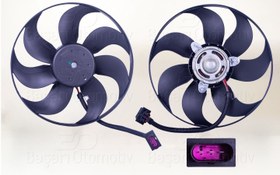 Resim Volkswagen Polo, Skoda Fabia, Seat Ibiza Cordoba 2002 ve Sonrası Uyumlu Fan Motoru Davlumbazsız 