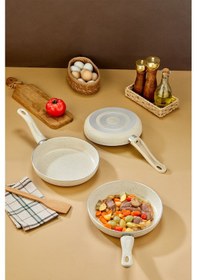 Resim Polochef Classico Granit Tava 20 Cm 1 Parça Krem Bakalit Sap Krem 