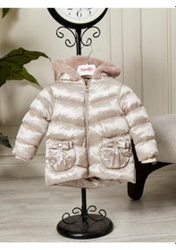 Resim Benitto Kids Kız Bebek Çocuk Kapüşonlu Mont 51360 Bej 