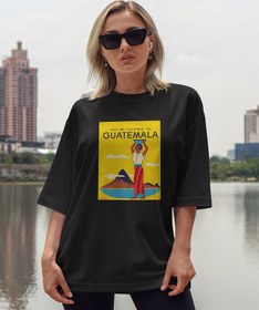 Resim Guatemala’ya Uçuş Oversize Tişört 